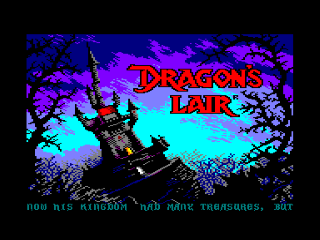 Dragon's Lair title screen for Amstrad CPC